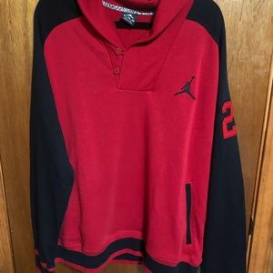 Jordan sweater black red “bred” men’s  xl